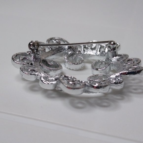 Vintage Sarah Coventry Decorative Circular Metal Brooch - Picture 10 of 12